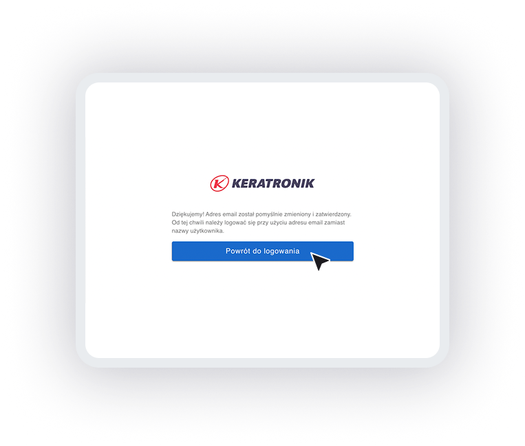 Adres e-mail został zmieniony i potwierdzony